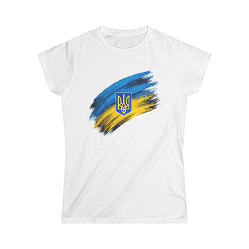 Tryzub on the Flag Women's Tee