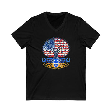Nations United: Ukraine & USA V-Neck Tee