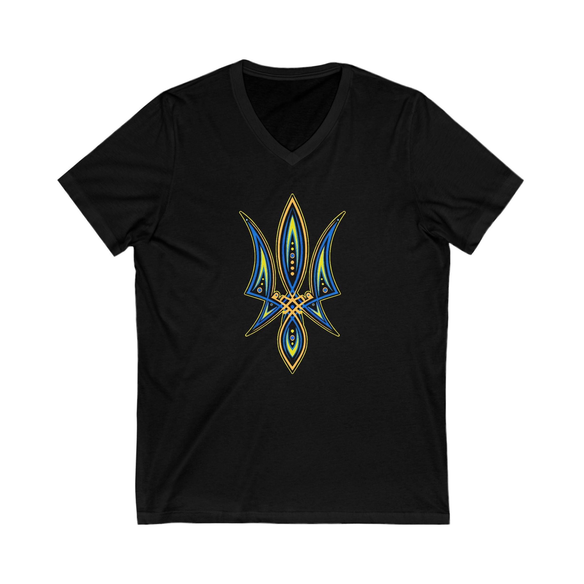 Trident of Elegance V-Neck Tee