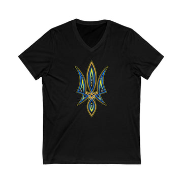 Trident of Elegance V-Neck Tee