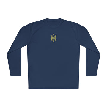Blue and Yellow Moisture-Wicking Long Sleeve Tee