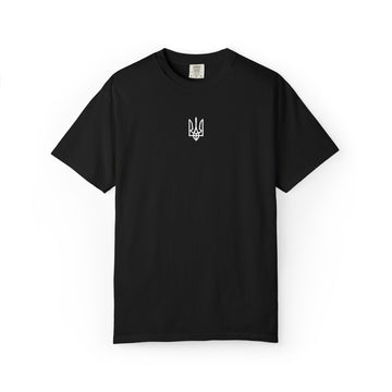 Embroidered White Trident T-Shirt