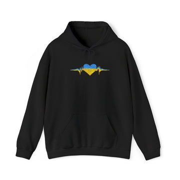 Embroidered Ukrainian Heartbeat Hoodie