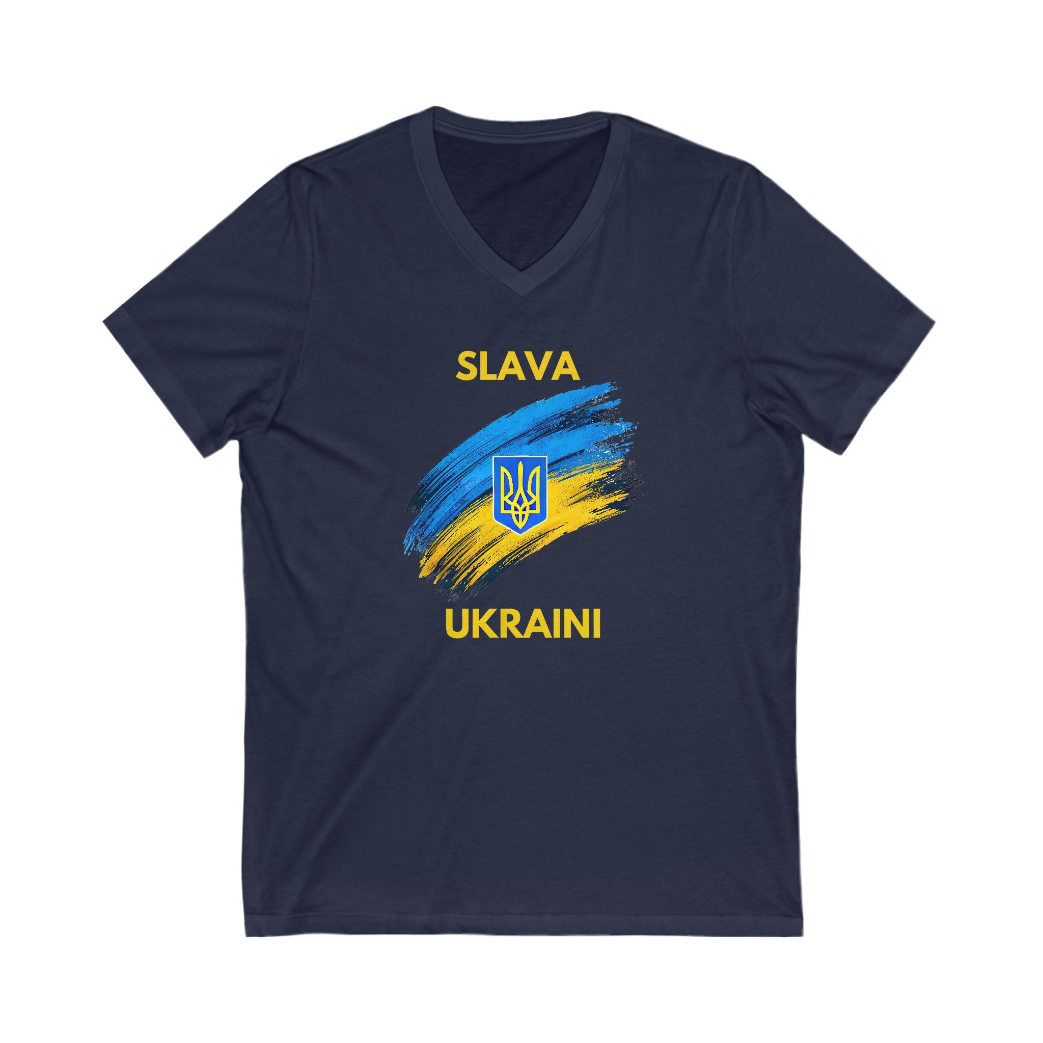 Slava Ukraini Graphic V-Neck Tee