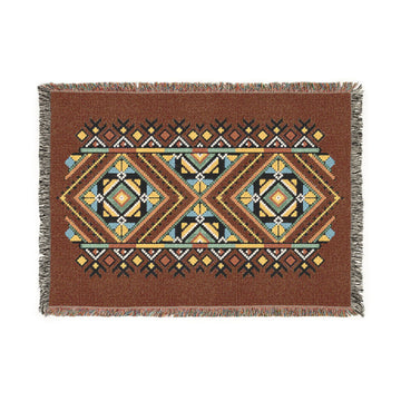 Brown Woven Blanket- Carpathian Legacy