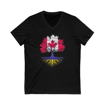 Ukrainian-Canadian Heritage V-Neck Tee