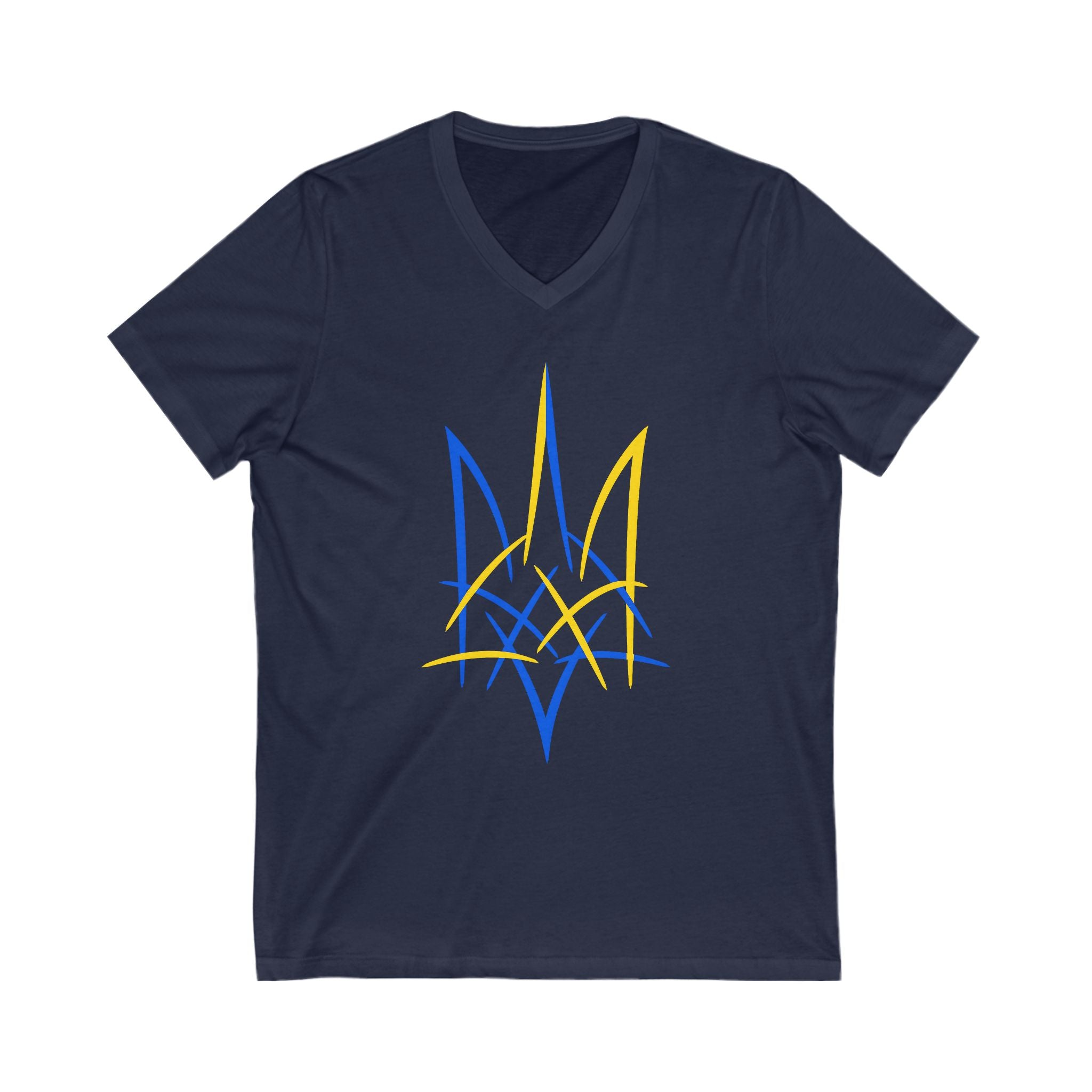 Abstract Tryzub V-Neck Tee