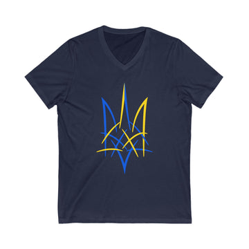 Abstract Tryzub V-Neck Tee