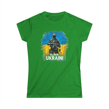 Slava Ukraini: Defender of Ukraine Women's Tee