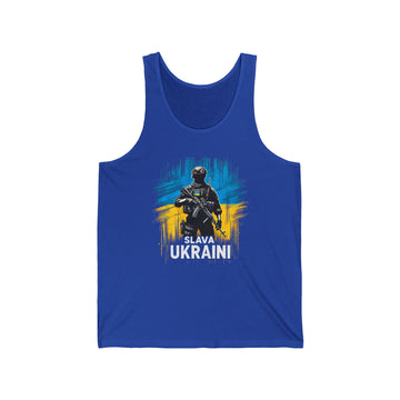 Slava Ukraini: Defender of Ukraine Tank Top