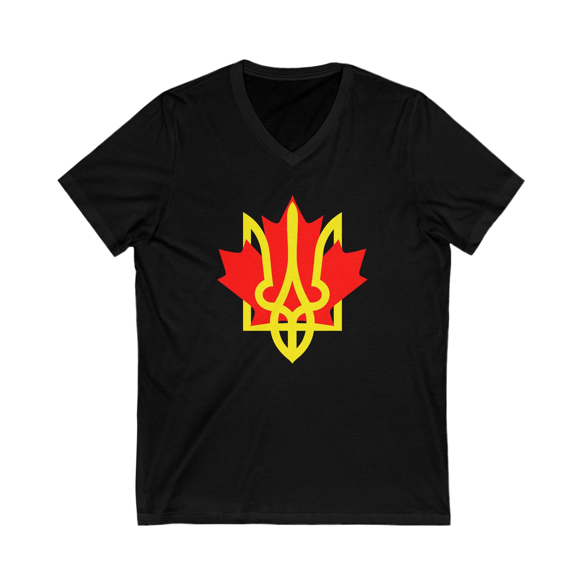 Maple Meets Trident V-Neck Tee