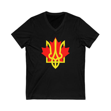 Maple Meets Trident V-Neck Tee