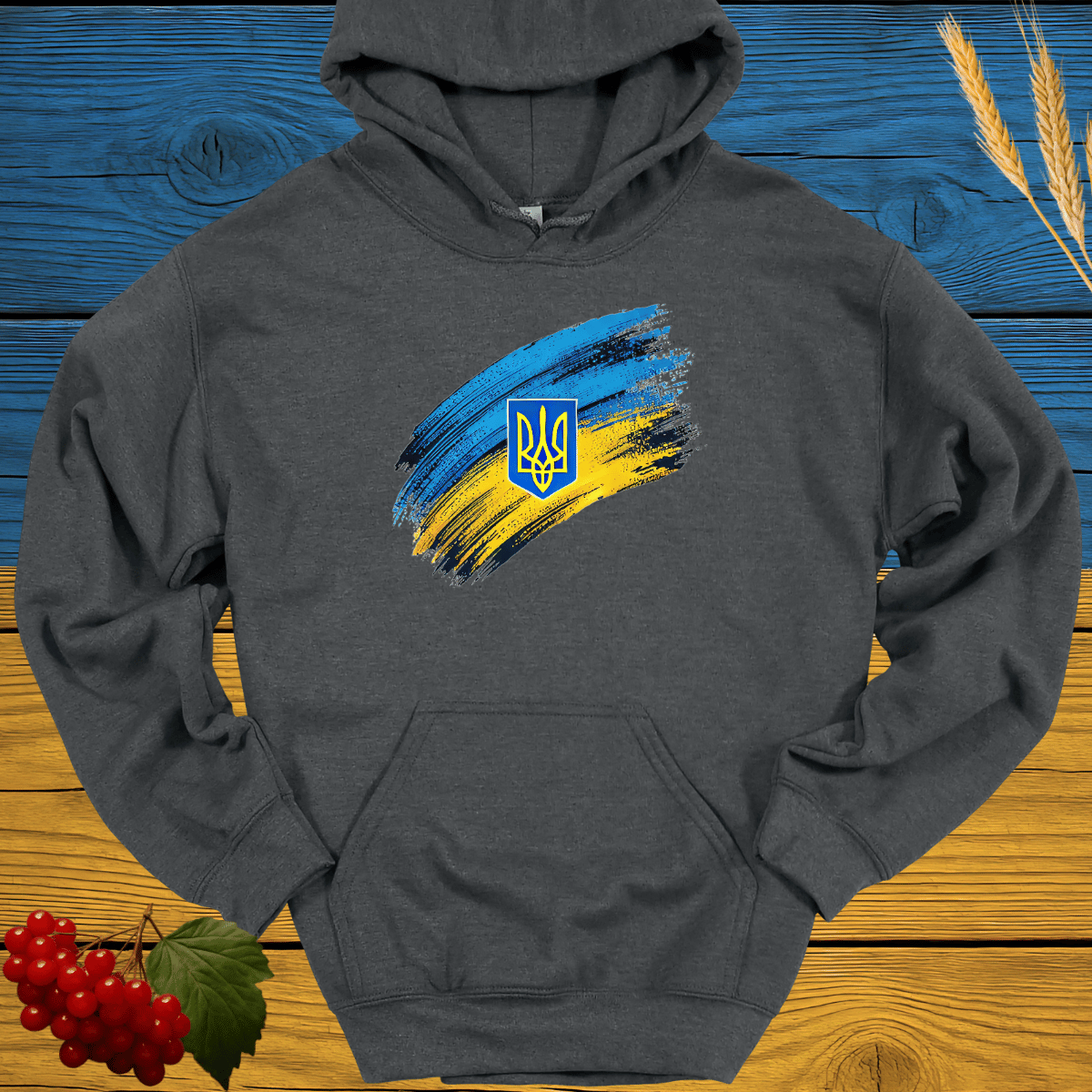 Tryzub on the Flag Hoodie