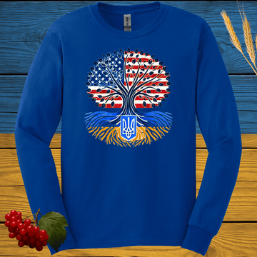 Nations United: Ukraine & USA Long Sleeve Tee