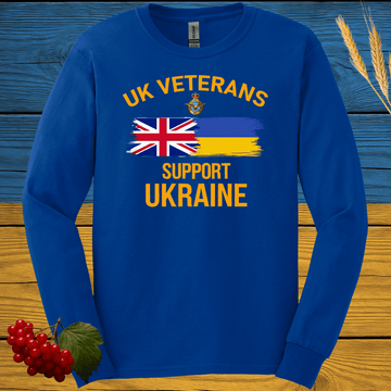 UK Veterans Support Ukraine Long Sleeve Tee