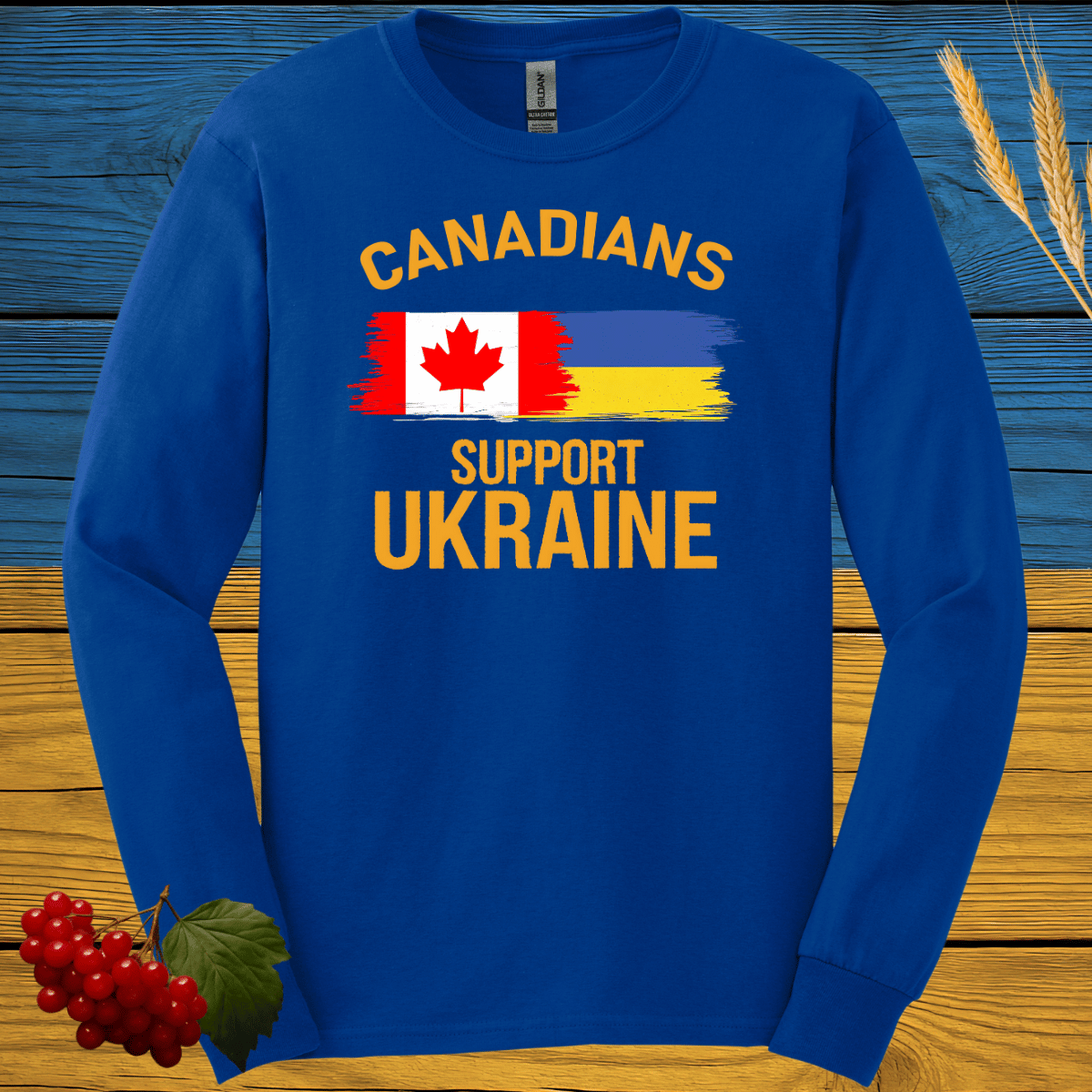 Canadians Support Ukraine Long Sleeve Tee