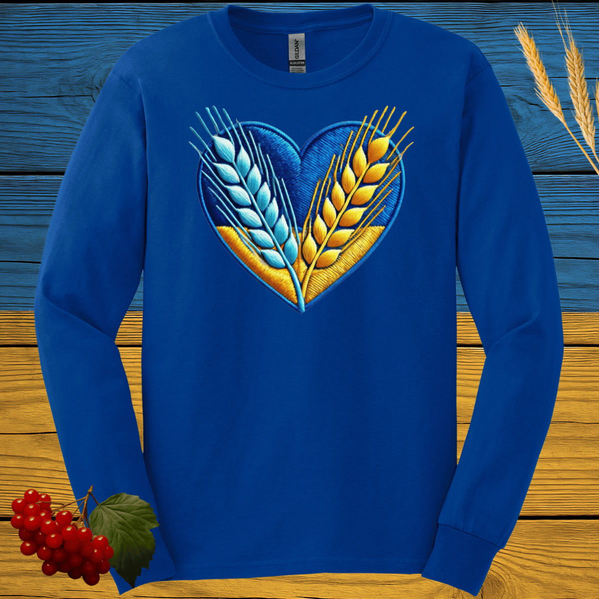 Wheat Heart Long Sleeve Tee