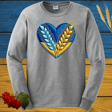 Wheat Heart Long Sleeve Tee