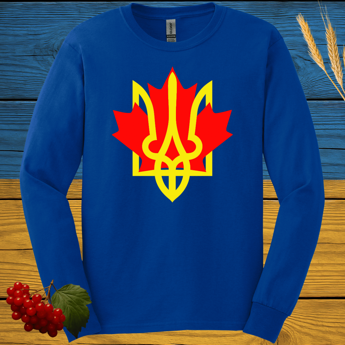 Maple Meets Trident Long Sleeve Tee