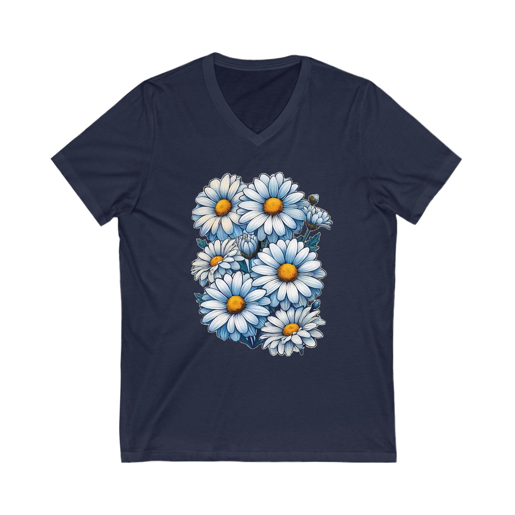 Pure Daisy Delight V-Neck Tee
