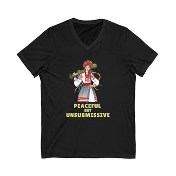 Peaceful But Unsubmissive V-Neck Tee