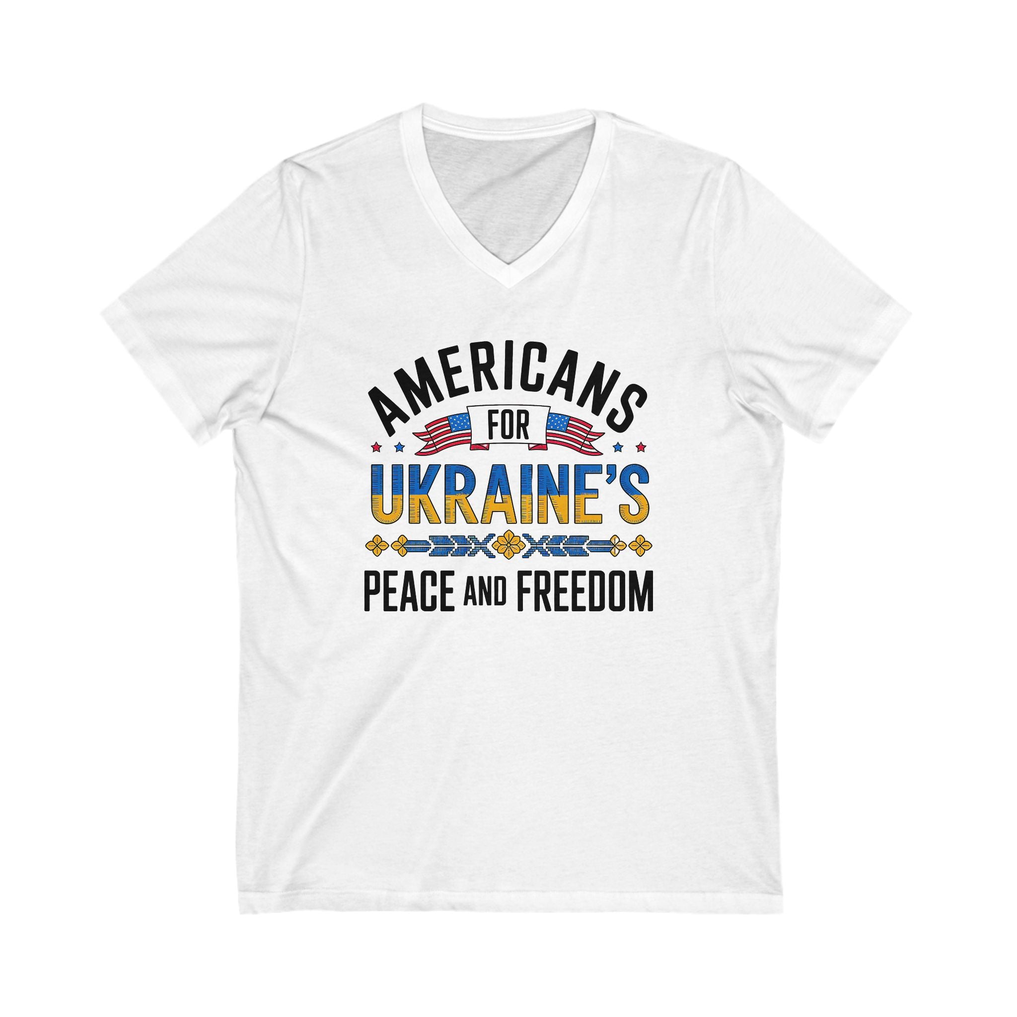 Americans for Ukraine's Peace and Freedom V-Neck Tee