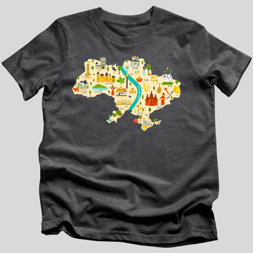 Cultural Map of Ukraine T-Shirt