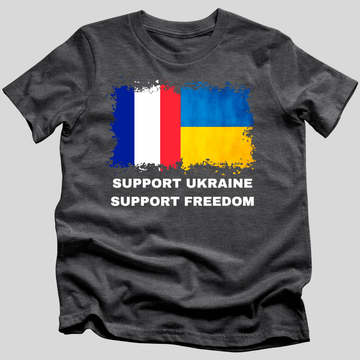 Support Ukraine, Support Freedom (France) T-Shirt