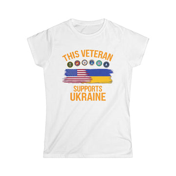 This Veteran Supports Ukraine Women's Tee