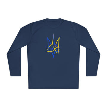 Abstract Tryzub Moisture-Wicking Long Sleeve Tee