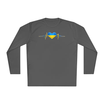 Ukrainian Heartbeat Moisture-Wicking Long Sleeve Tee