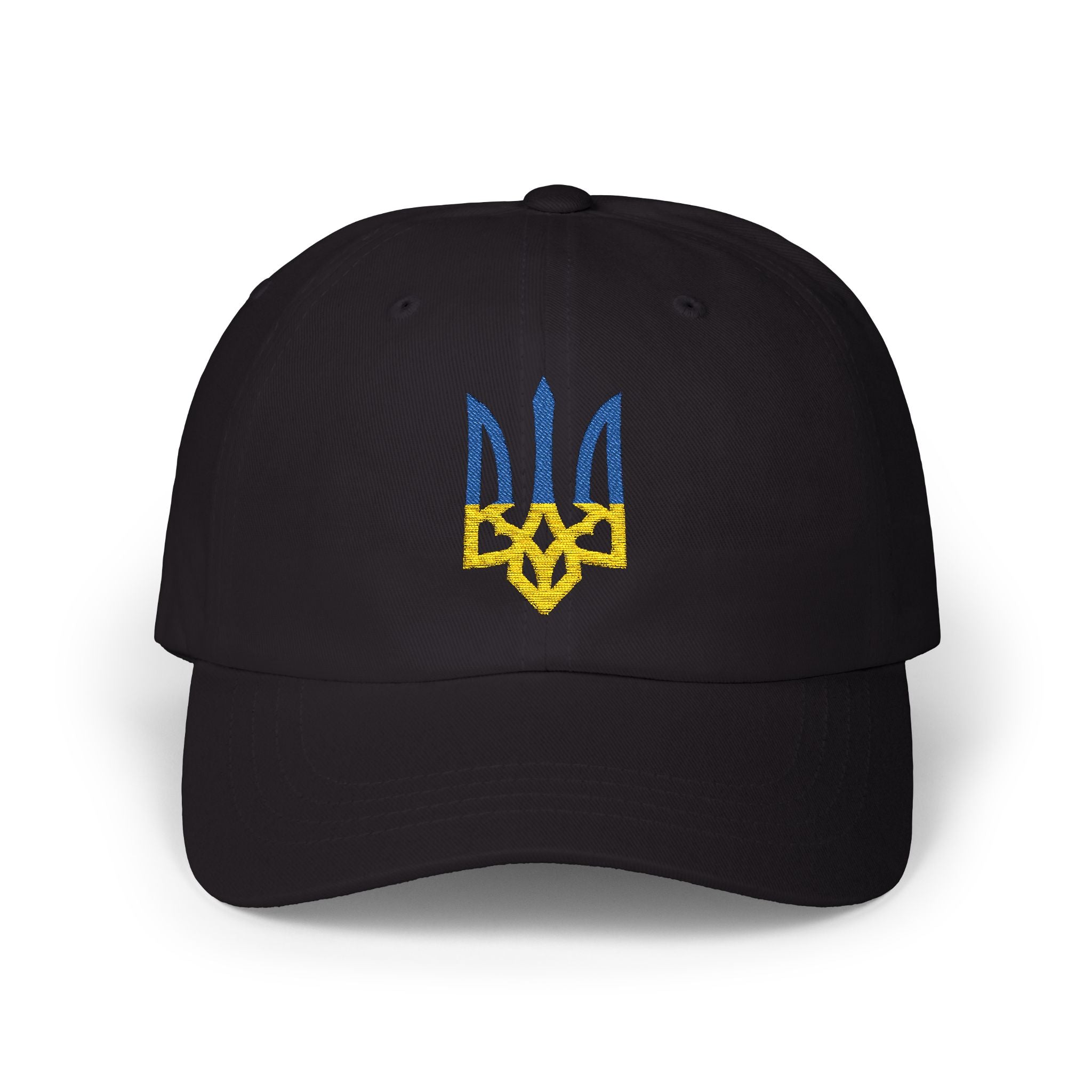 Blue and Yellow Trident Embroidered Baseball Cap