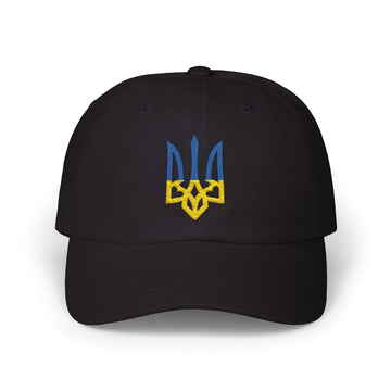 Blue and Yellow Trident Embroidered Baseball Cap
