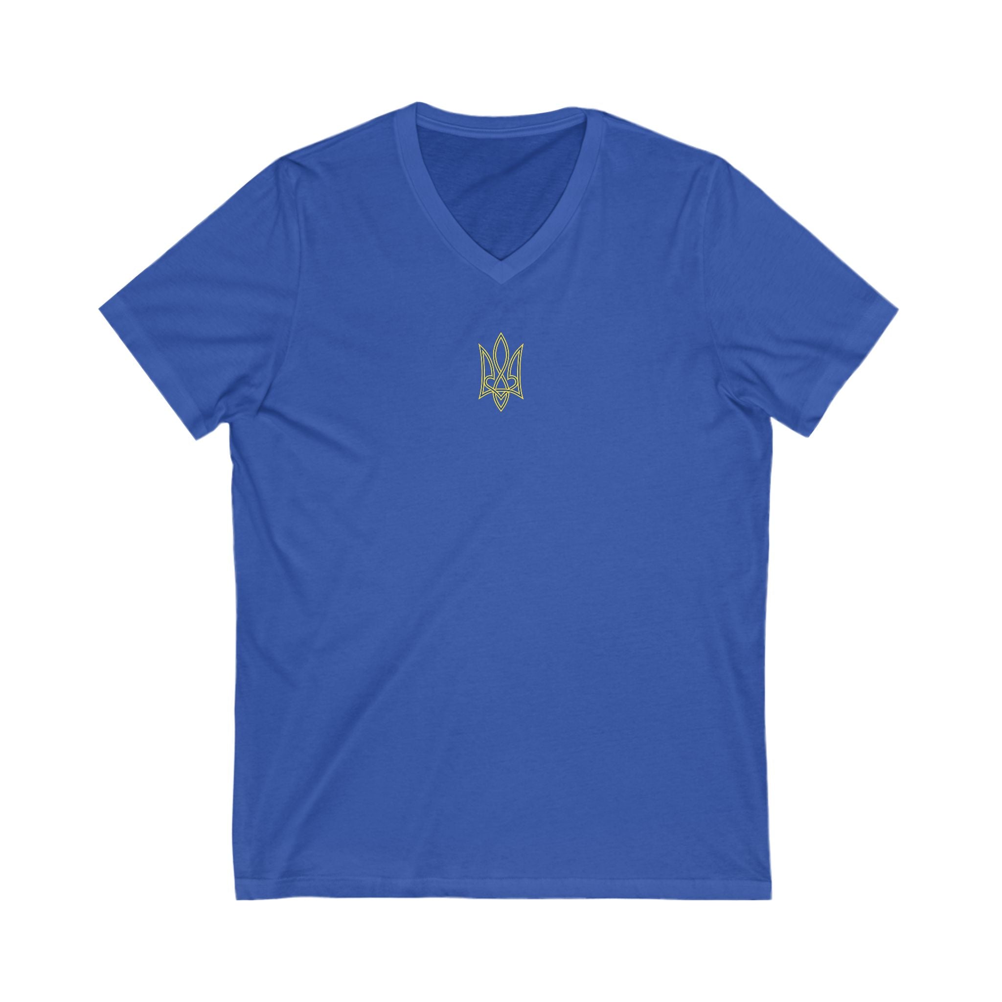 Blue and Yellow Trident V-Neck Tee