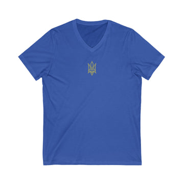 Blue and Yellow Trident V-Neck Tee