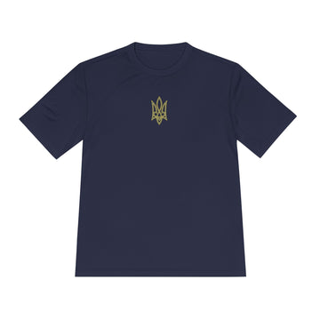 Blue and Yellow Trident Moisture-Wicking Tee