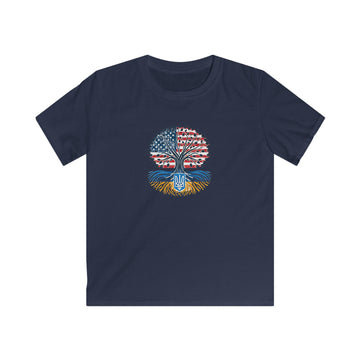 Nations United: Ukraine & USA Kids T-Shirt