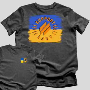 Azov Logo with Support Azov (back) T-Shirt