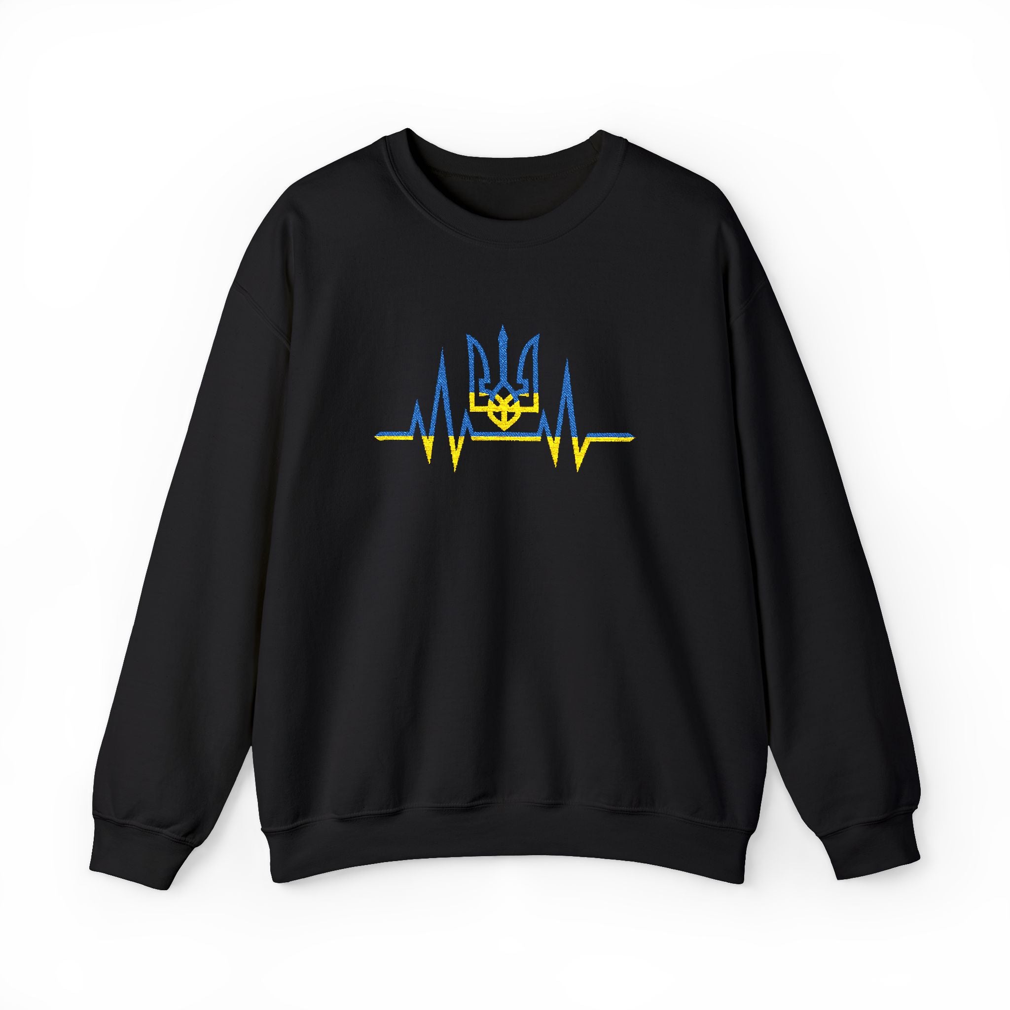 Embroidered Heartbeat of Ukraine Sweatshirt