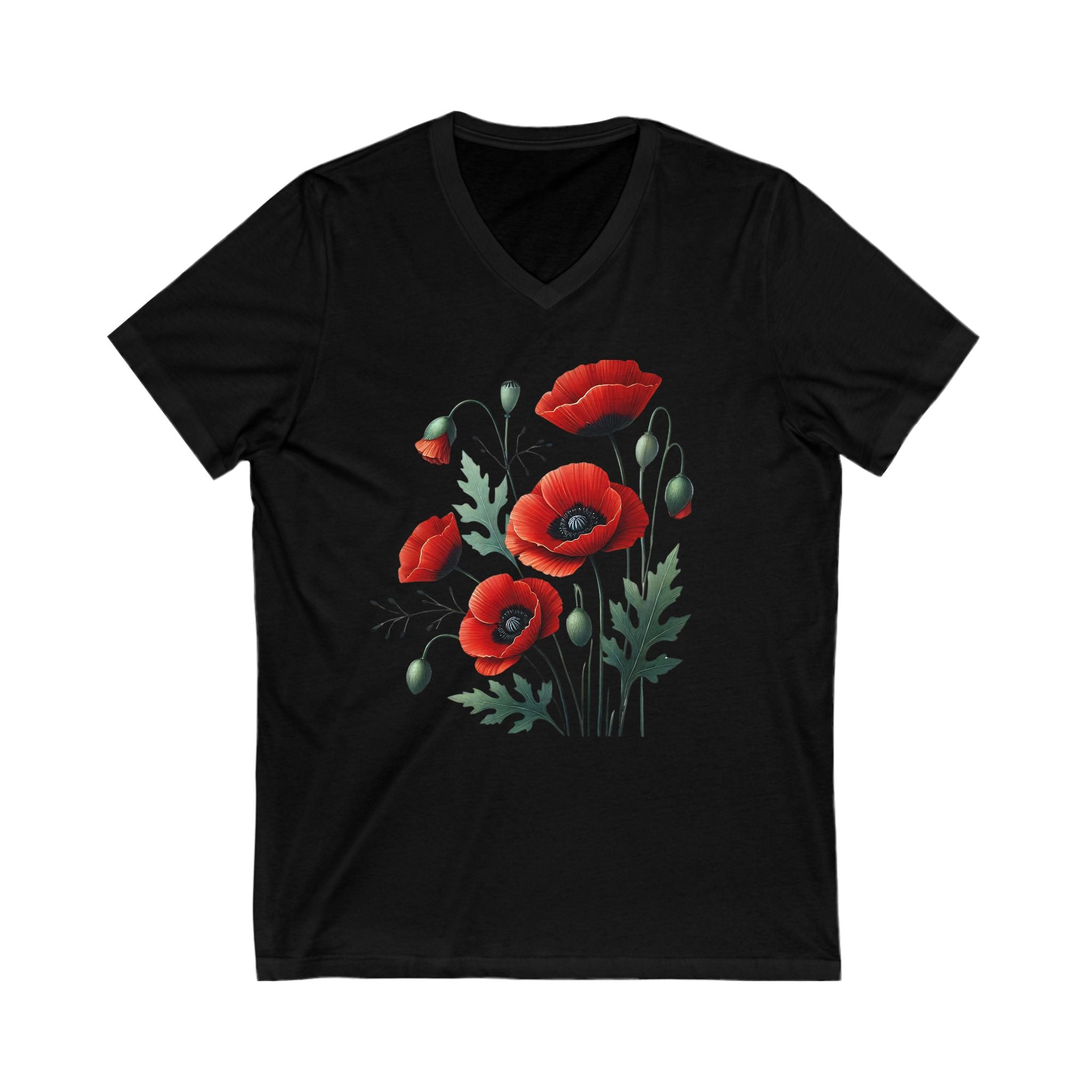 Poppies V-Neck Tee