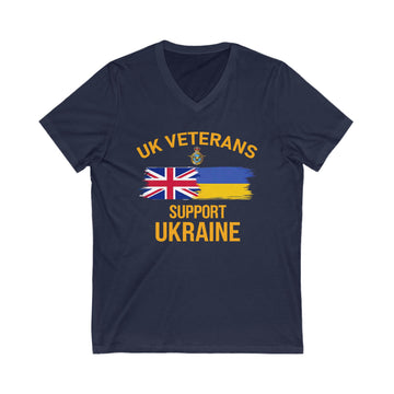 UK Veterans Support Ukraine V-Neck Tee
