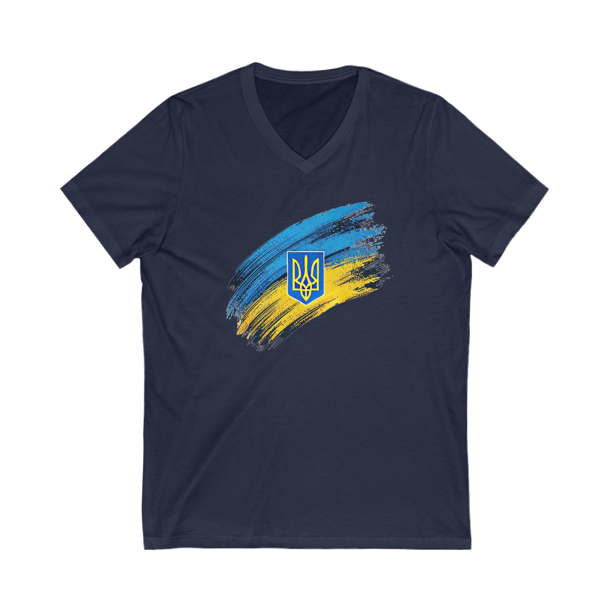 Tryzub on the Flag V-Neck Tee