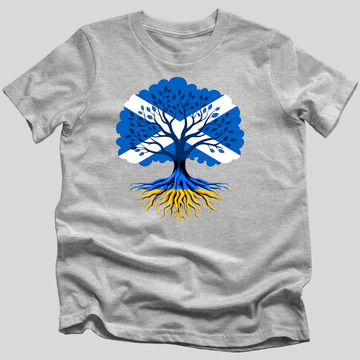 Scottish-Ukrainian Heritage Tree T-Shirt
