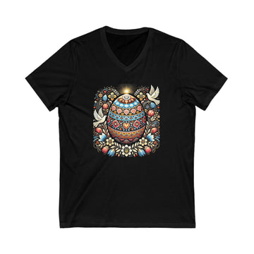 Pysanka of Peace and Unity V-Neck Tee