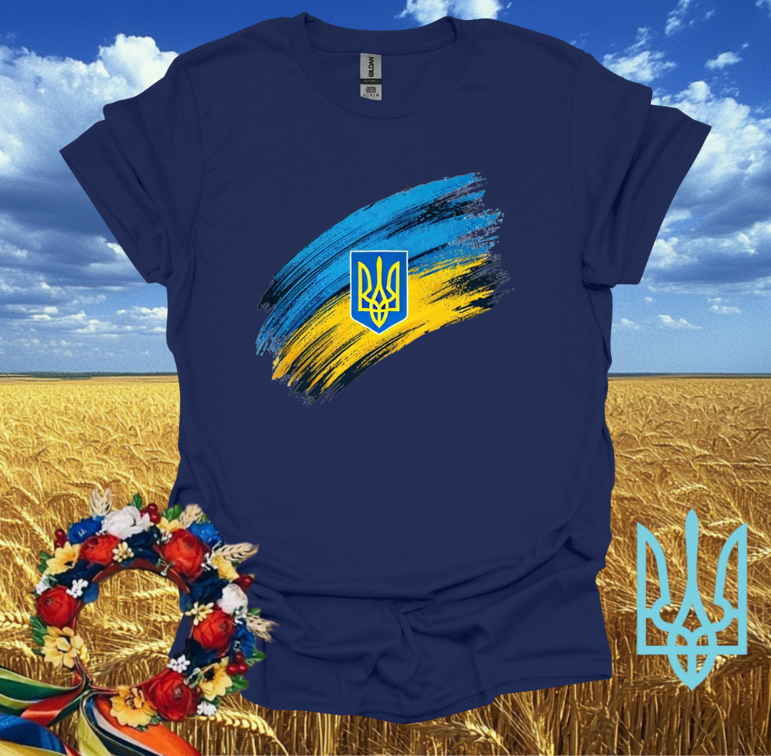 Tryzub on the Flag T-Shirt