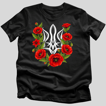Ukrainian Poppy Embrace T-Shirt
