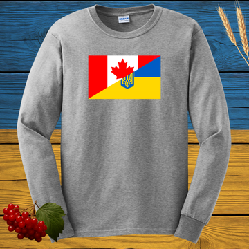 Canadian-Ukrainian Flag Long Sleeve Tee