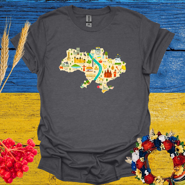 Cultural Map of Ukraine T-Shirt