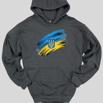 Tryzub on the Flag Hoodie
