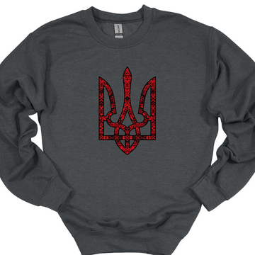 Black & Red Tryzub Sweatshirt